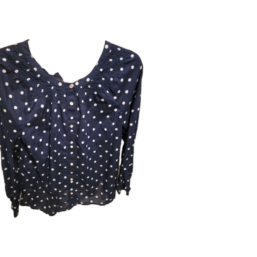 Talbots‎ Polka Dot shirt Size XL 23" PTP, 27" Long.  Career, Casual, Lagonlook,